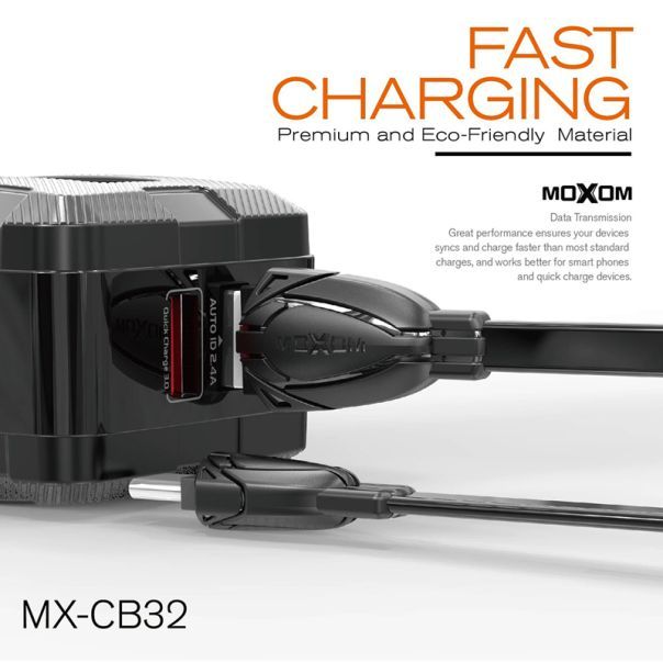 MOXOM USB data kabl MX-CB32 2.4A Type-C 1m, crna - U2099