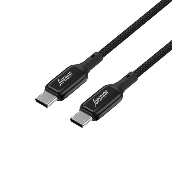 SUPERIOR USB data kabal SU-K105 Cink 60W 3A Type C na Type C 1m, crna - U2111