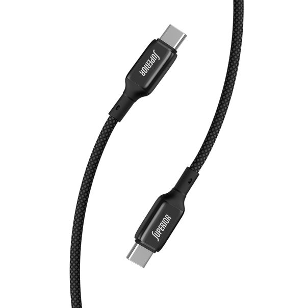 SUPERIOR USB data kabal SU-K105 Cink 60W 3A Type C na Type C 1m, crna - U2111