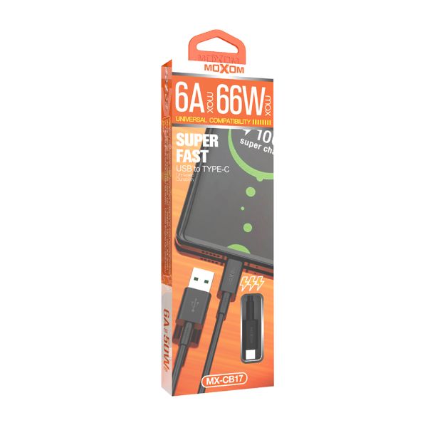 MOXOM USB data kabl MX-CB17, Type-C, crna - U2112