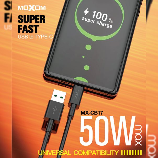 MOXOM USB data kabl MX-CB17, Type-C, crna - U2112