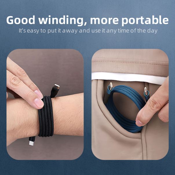 USB Data kabl Magnetic TD-CA91 Type C na Type C, 100W, plava - U2120