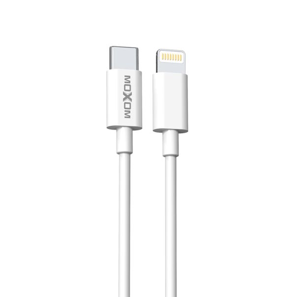 MOXOM USB data kabal MX-CB127 Type C na Lightning PD 30W 20cm, bela - U2135