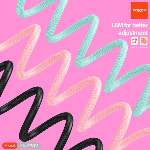 MOXOM USB data kabal MX-CB313 Type-C to Lightning strap, plava - U2142