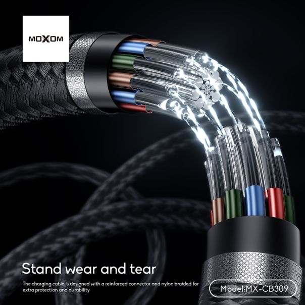 MOXOM USB data kabal MX-CB309 Type C na Type C PD 60W 1m, zlatna - U2143