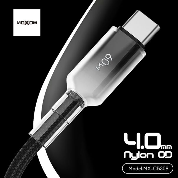 MOXOM USB data kabal MX-CB309 Type C na Type C PD 60W 1m, zlatna - U2143
