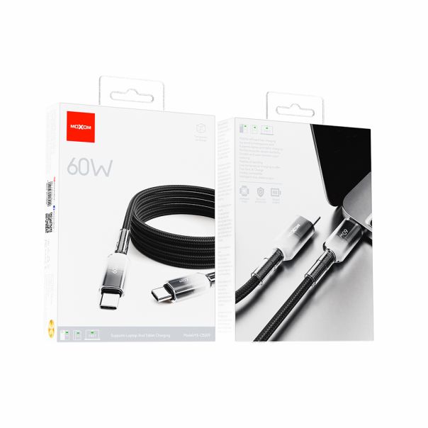 MOXOM USB data kabal MX-CB309 60W Fast Type-C na Type-C, crna - U2147
