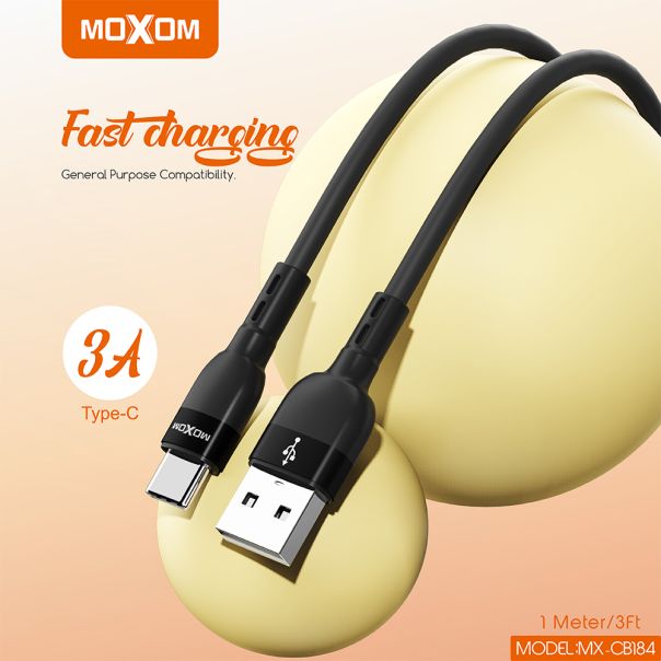 USB data kabal Moxom MX-CB184 silicone Type C 3A 1m crveni - EP3168787