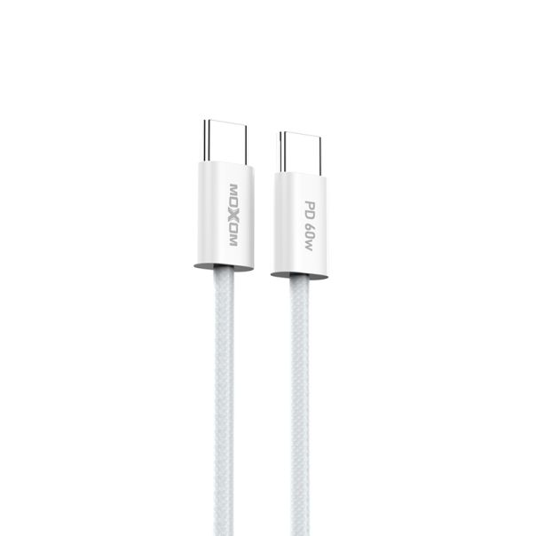 MOXOM USB data kabl MX-CB238 60W Type-C na Type-C, bela - U2201