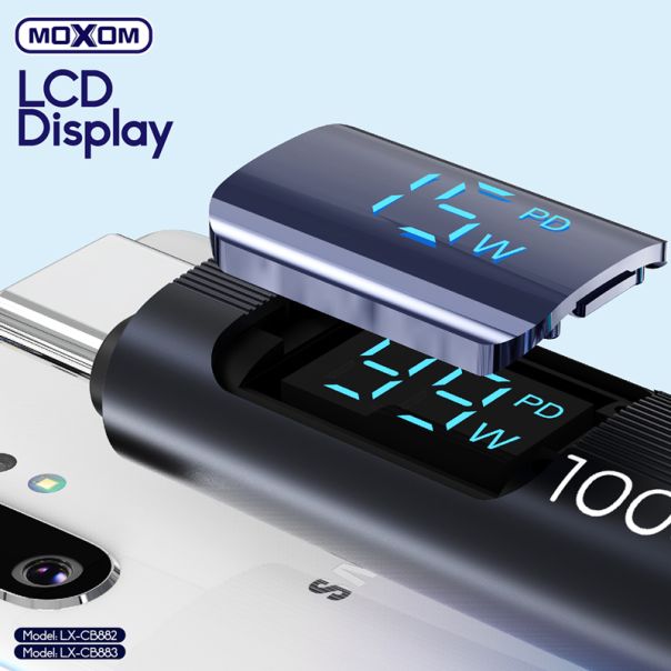 MOXOM USB data kabl LX-CB882 100W Type-C, 1.2m, crna - U2203