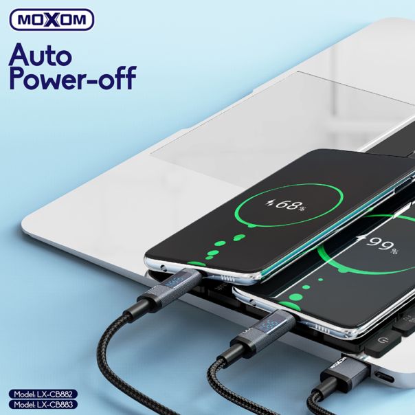MOXOM USB data kabl LX-CB882 100W Type-C, 1.2m, crna - U2203