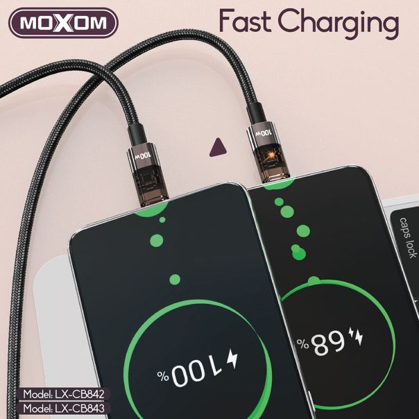 MOXOM USB data kabl LX-CB842 100W Type-C, 1.2m, crna - U2204