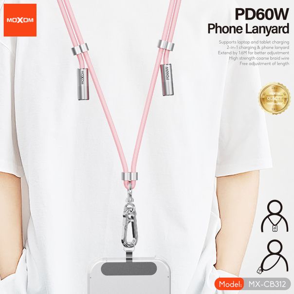 MOXOM Kabal MX-CB312 Type C to Type C strap, plava - U2208