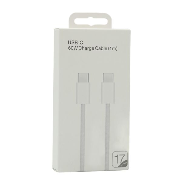 Kabl za iPhone 17/AIR/17 Pro/17 Pro Max Type C na Type C 60W 1m, bela - U2211