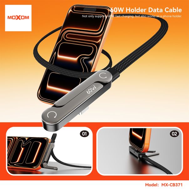 MOXOM USB data kabl MX-CB371 Type C na Type C 60W 1.2m, crni - EP3233569