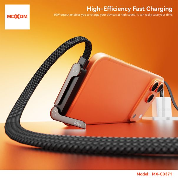 MOXOM USB data kabl MX-CB371 Type C na Type C 60W 1.2m, crni - EP3233569