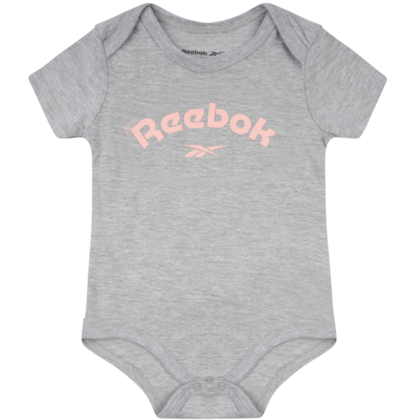 REEBOK trodelni set za bebe devojčice, roze dezenirani sivi - U4279RG