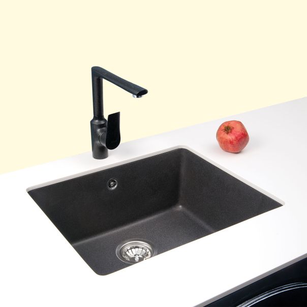 METALAC INKO Sudopera X Granitna Quadro U 50 570×470 fi sifona 90 crna - 347263