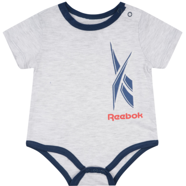 REEBOK set tri dela za bebe dečake, beli plavo crveni - U9853RB