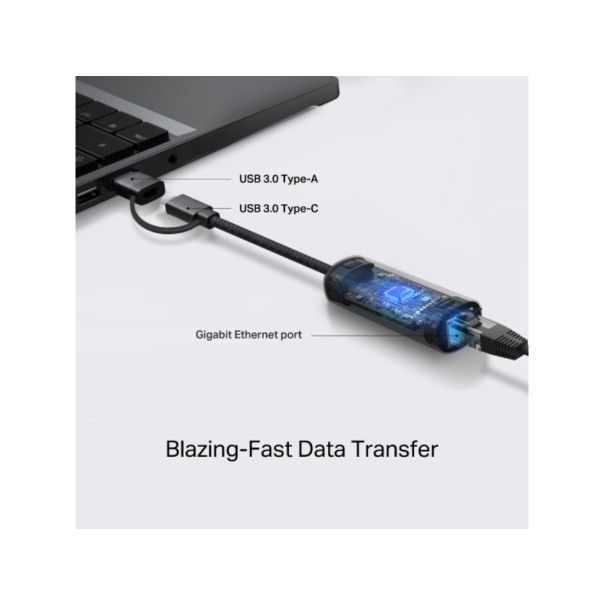 TP LINK Adapter TP-LINK UE310C USB-C /USB-A-> RJ45 Gigabit Ethernet Network - EP3064036