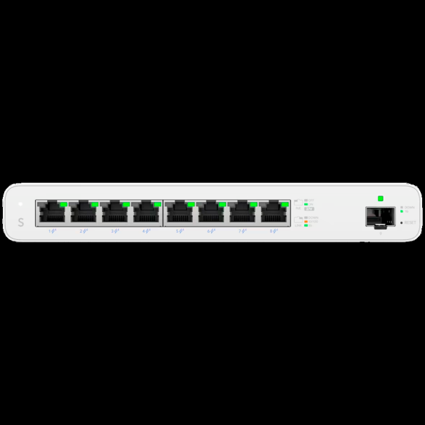 UBIQUITI Ubiquity Switch (8) GbE RJ45 ports with 27V passive PoE output,1 SFP port - EP3083015
