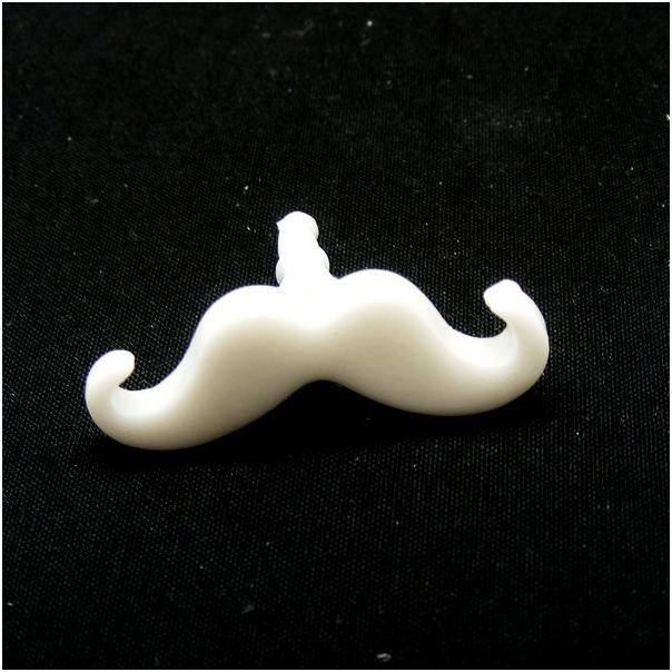 Ukras 3,5mm Brkovi beli - 006057