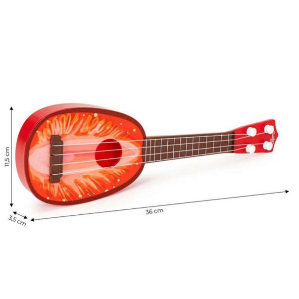 ECO TOYS Ukulele gitara za decu Jagoda, crvena - MJ030STRAWBERRY