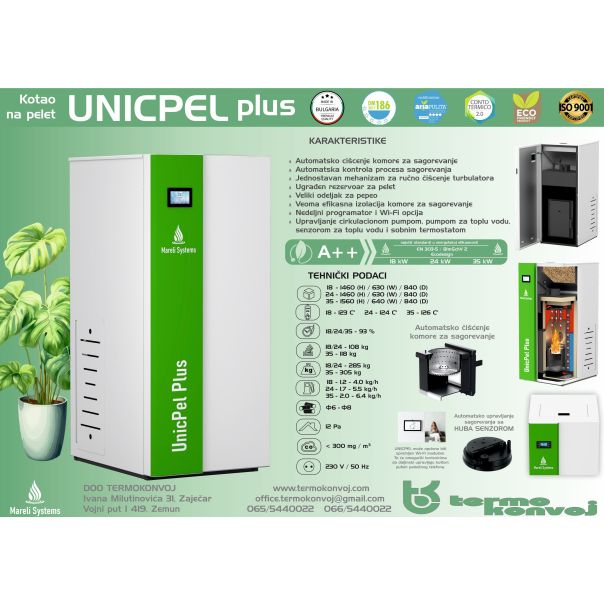 MARELI Kotao na pelet UNICPEL PLUS 18 (18kW) - EP3013648