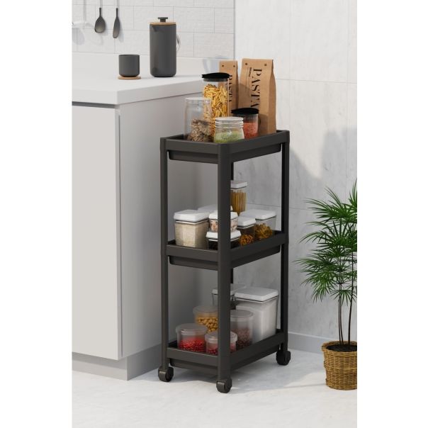 BOLZZ Univerzalna polica sa točkićima 3 nivoa crna - EP2881472