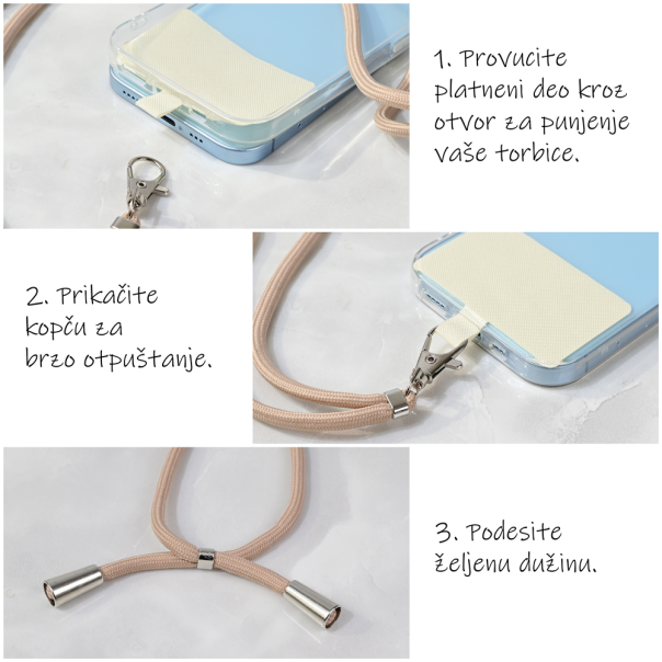 Univerzalni držač telefona Crossbody 11 pink - 220585