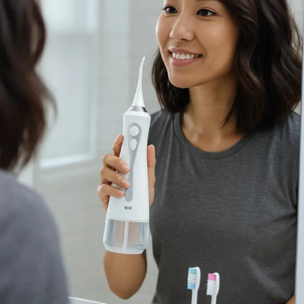 Oralni irigator za pranje zuba sa 4 nastavka, beli - EP2888884