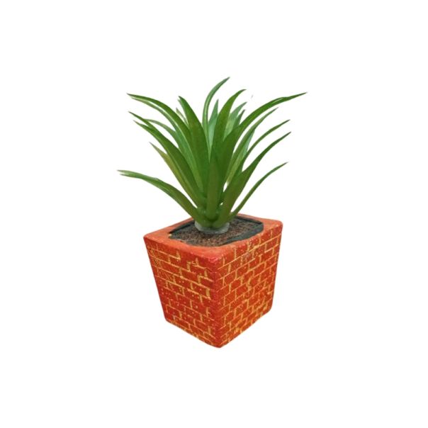 DEKOR DOM Cvet u saksiji - SUCCULENT CUBE 654 - N44 - 024277