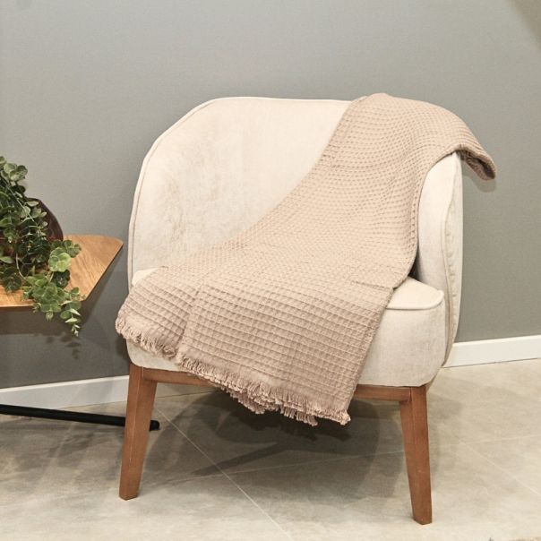 DEKOR DOM Prekrivač SOFT VAFEL 220x240cm Beige - 024562