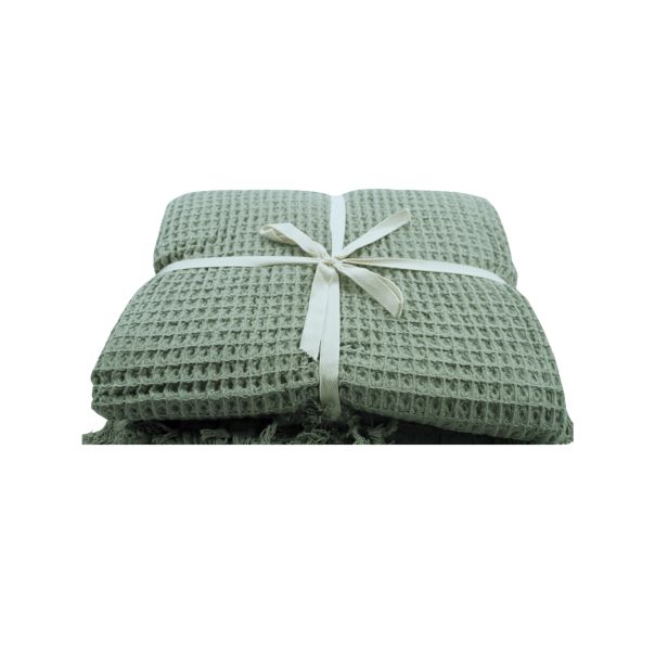 DEKOR DOM Prekrivač SOFT VAFEL 220x240cm Dark green - 024556