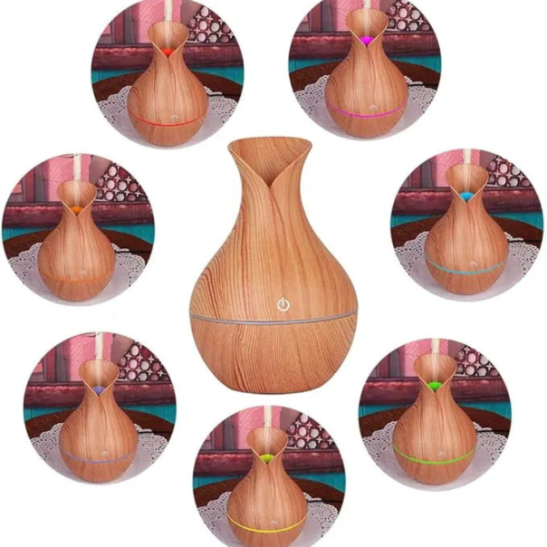 Ultrasonični aroma difuzer drvenog dizajna Braon - SOP052