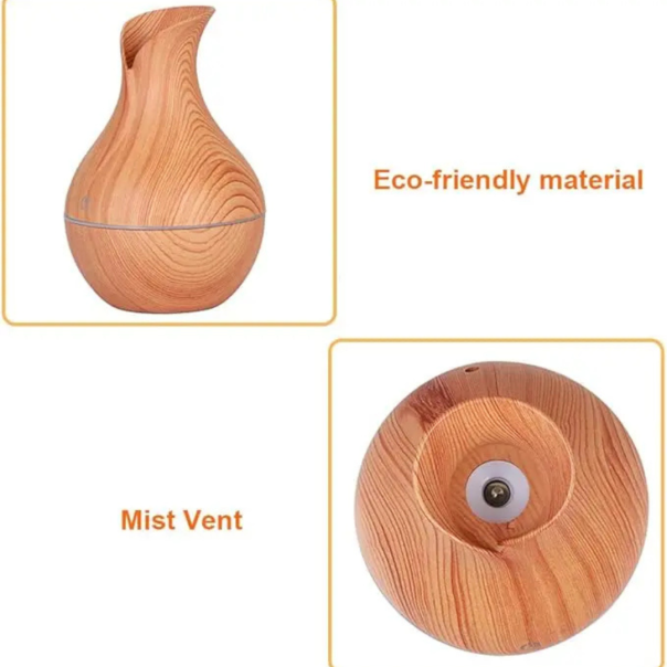 Ultrasonični aroma difuzer drvenog dizajna Braon - SOP052