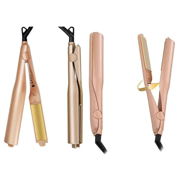 Presa za kosu za ispravljanje i uvijanje 2u1, Zlatne boje - SOP056