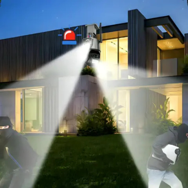 LP PTZ Kamera sa 2 sočiva i sirenom, 4k, 8x zoom - SOP014