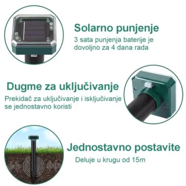 Solarni rasterivač krtica 1+1 GRATIS - SOP023