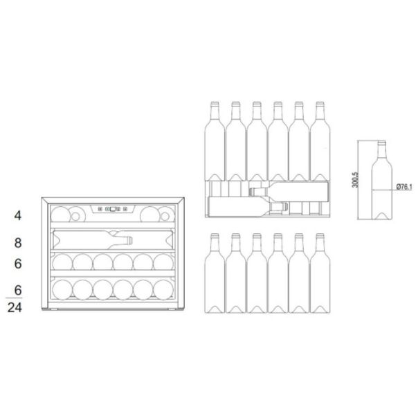 AMICA WCB1K54B24.1 vinska vitrina 24 boce - EP2971174