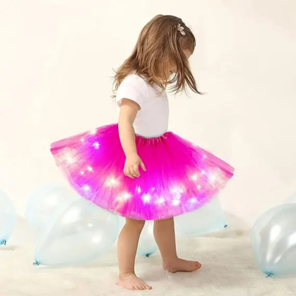 Magična suknjica sa led svetlima, plava - SOP040