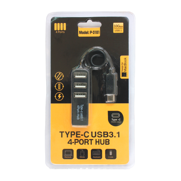 USB 3.1 HUB 4 porta JWD-U30 crni - 92234