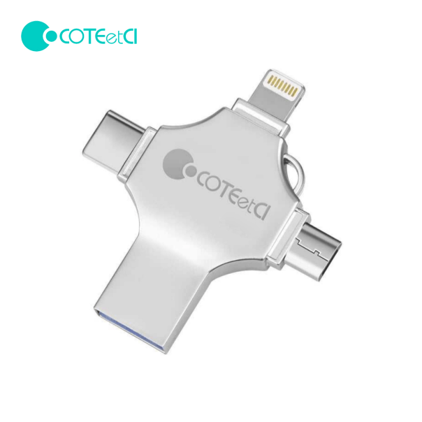 USB flash memorija Coteci CS8836 128GB USB 3.0/micro USB/Type C/lightning - 223753-1