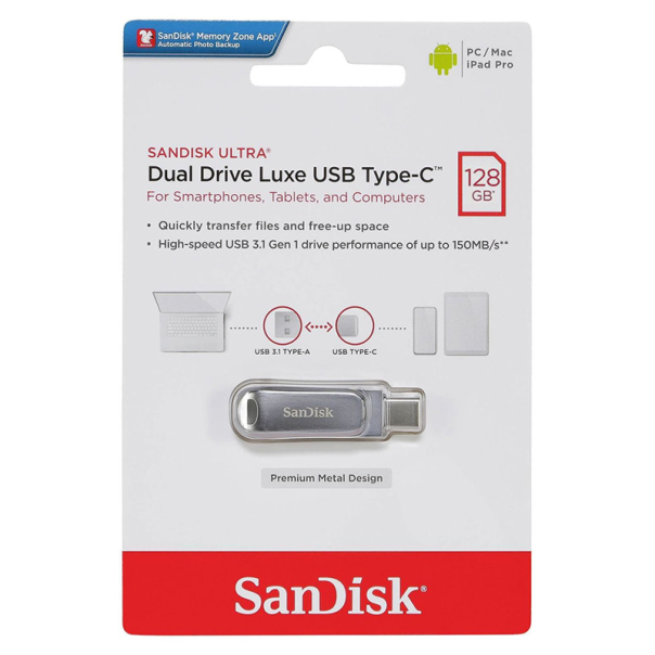 USB Flash memorija SanDisk Dual Drive Ultra Luxe 128GB Type C 150Mb/s 3.1 Gen 1 - 207411