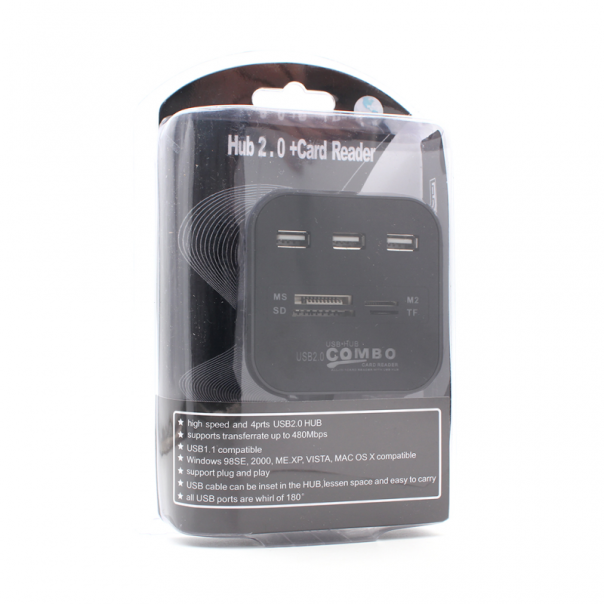 USB HUB i čitač kartica 2u1 JWD-U35 - 88930