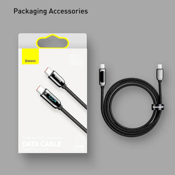 Kabel Baseus Fast Charging Type-C na Type-C 100W crni 1m - CATSK-B01