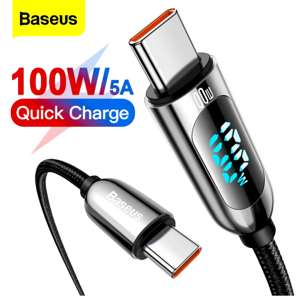 Kabel Baseus Fast Charging Type-C na Type-C 100W crni 1m - CATSK-B01