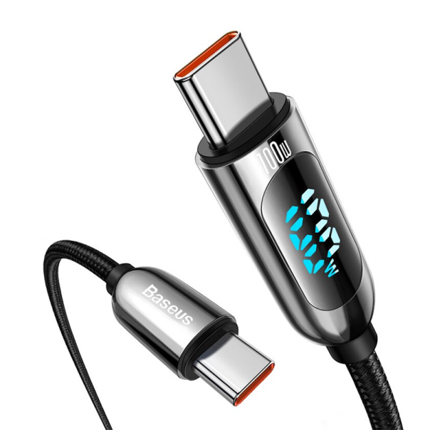 Kabel Baseus Fast Charging Type-C na Type-C 100W crni 1m - CATSK-B01