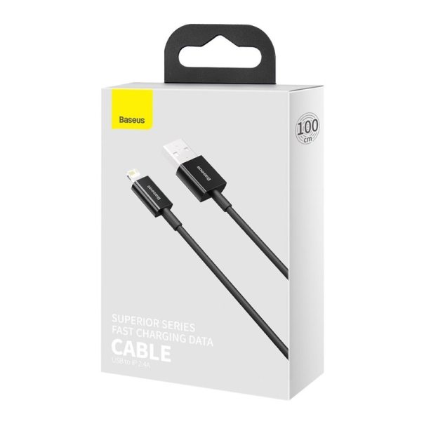 Kabel Baseus Superior Series Fast Charging USB na Lightning 2.4A crni 1m - CALYS-A01