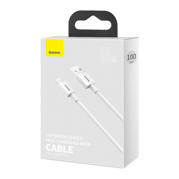 Kabel Baseus Superior Series Fast Charging na Type-C USB 66W beli 1m - CATYS-02